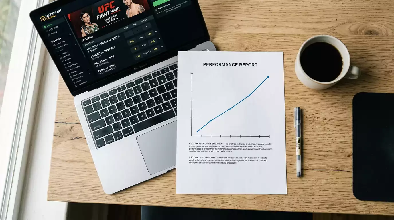 Global MMA betting market growth chart showing rising handle from 2020 to 2024