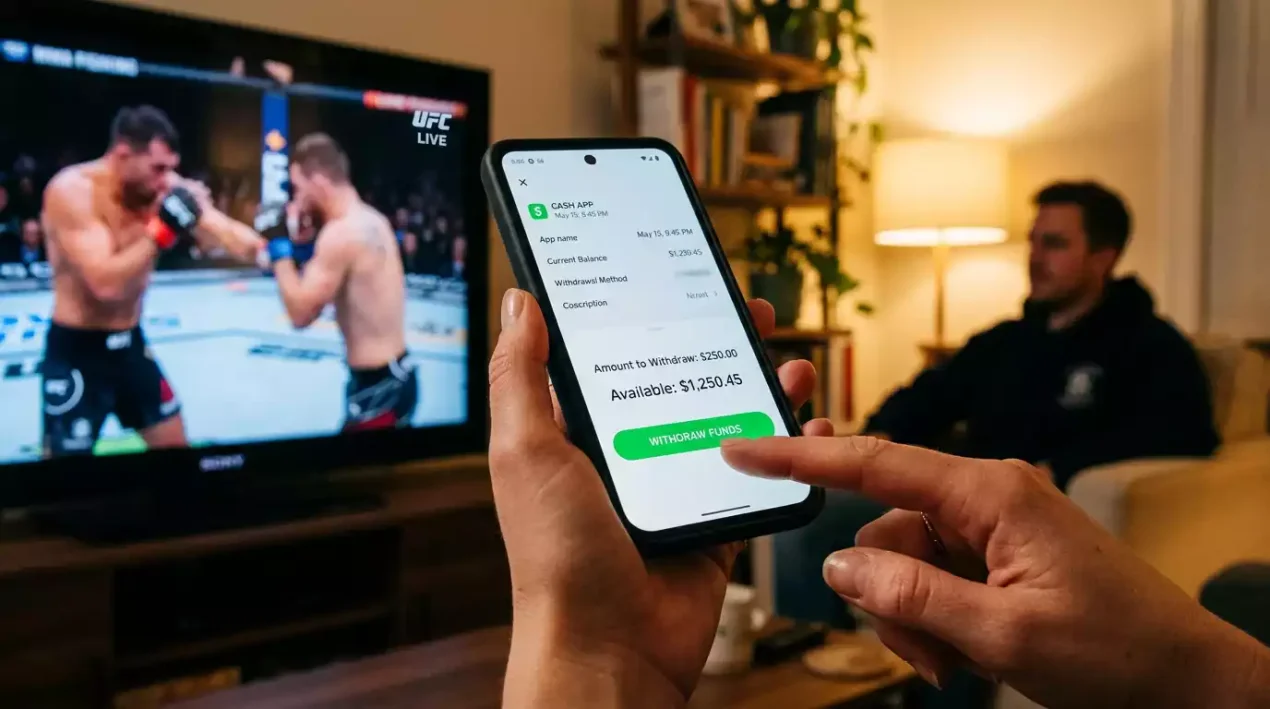 UFC betting cash out feature showing early settlement options and partial cash out on MMA wagers